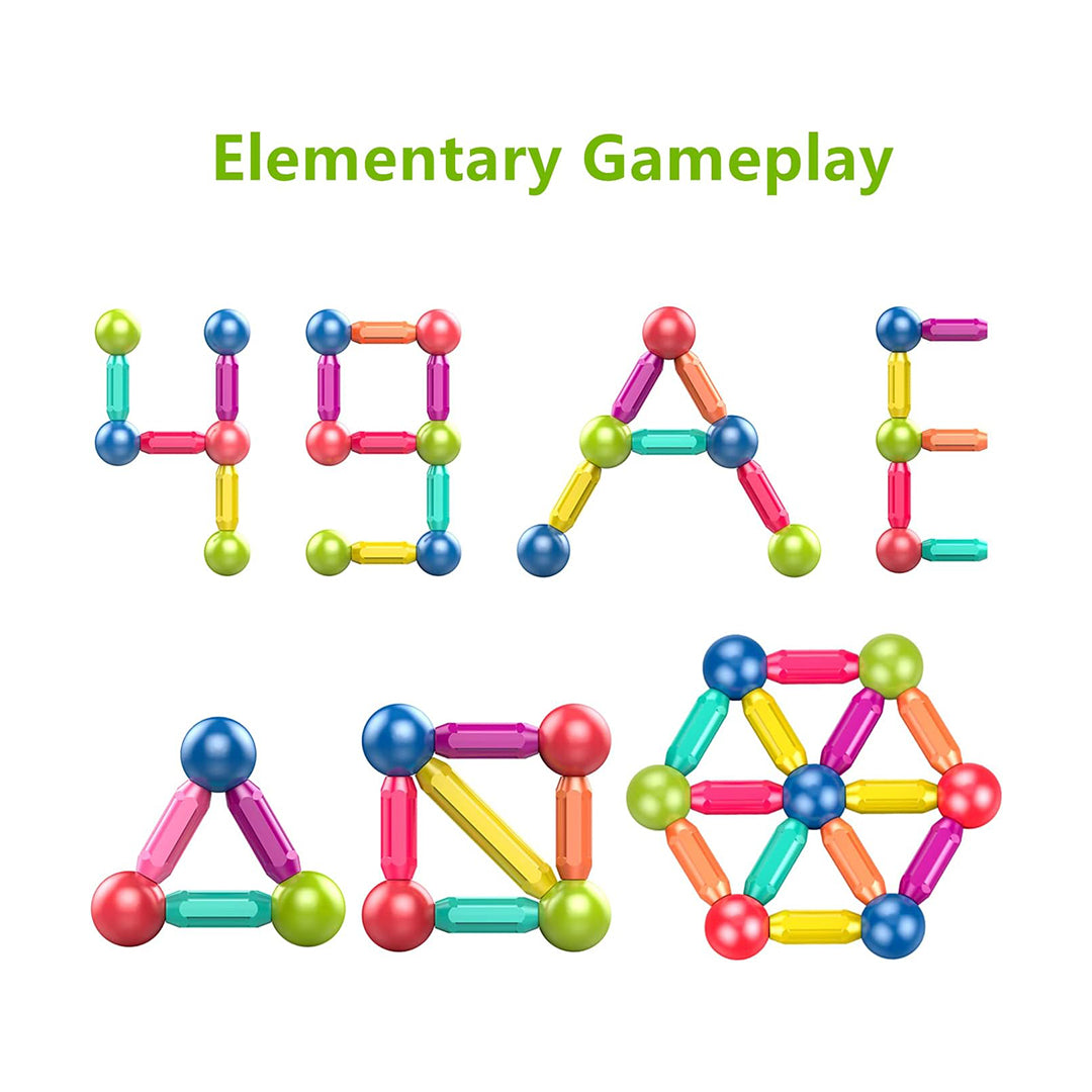 42 Piece Magnetic Sticks and Balls Building Set, STEM Toy