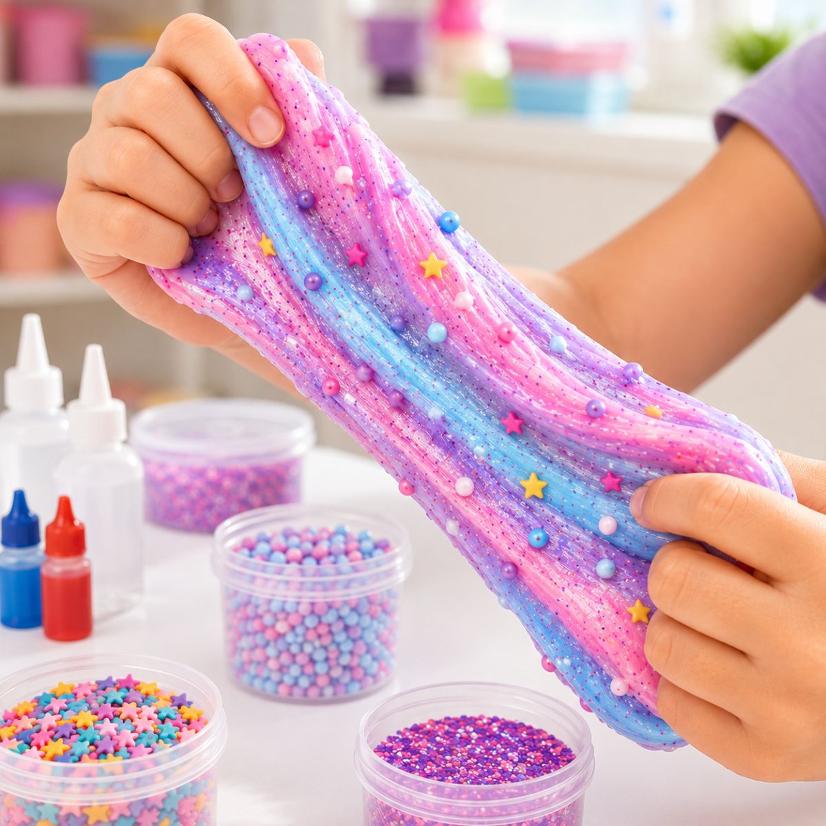 DIY Ice Cream Slime Kit for Kids, Make 6 Slime Designs