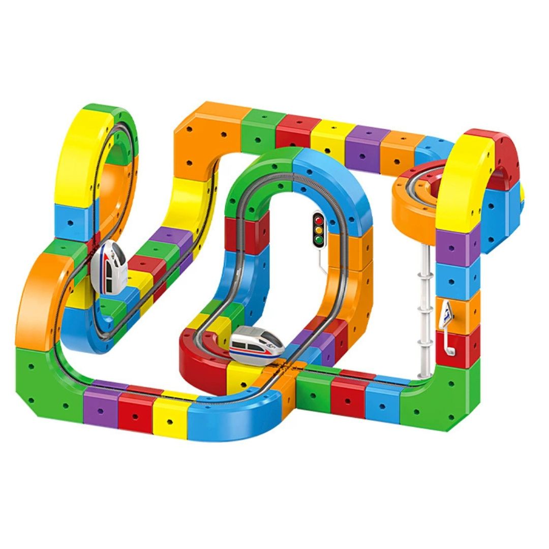 Magnetic gravity track car STEM race track toy, view 8