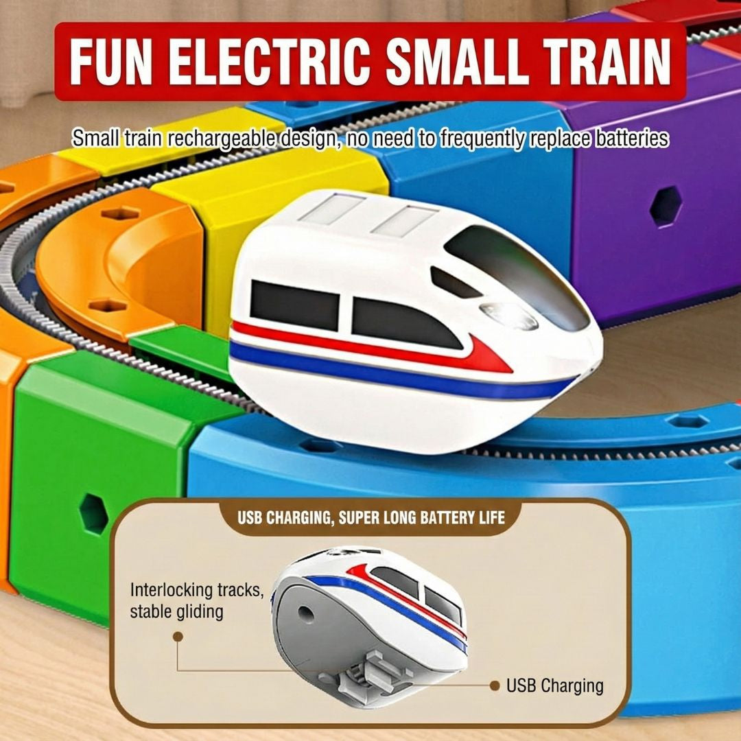 Magnetic gravity track car STEM race track toy, view 6