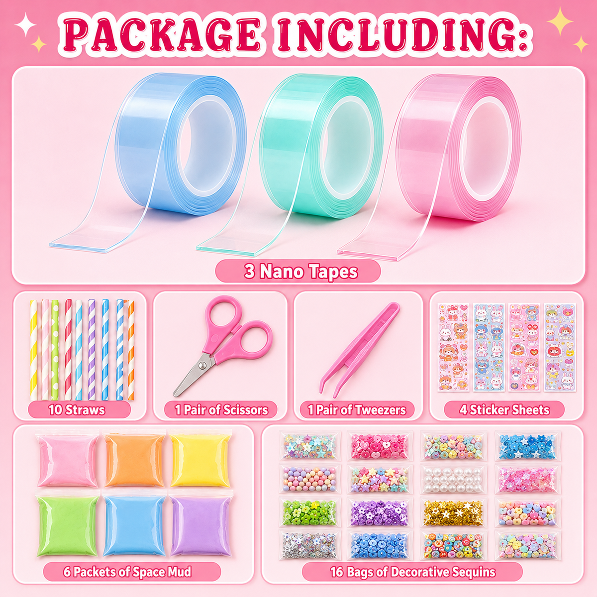 DIY Bubble Squishies Making Kit 41 Pieces for Kids