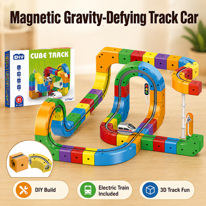 Magnetic gravity track car STEM race track toy, view 7