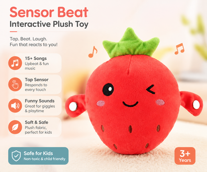 Sensor Beat Interactive Fruit Plush Toy with Songs and Sounds