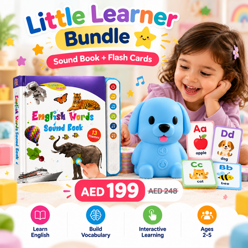 Little Learner Bundle ⭐: Talking Sound Book + Phonics Flash Cards