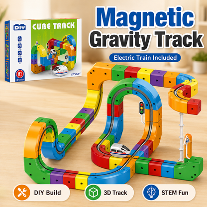 Magnetic gravity track car STEM race track toy, view 10