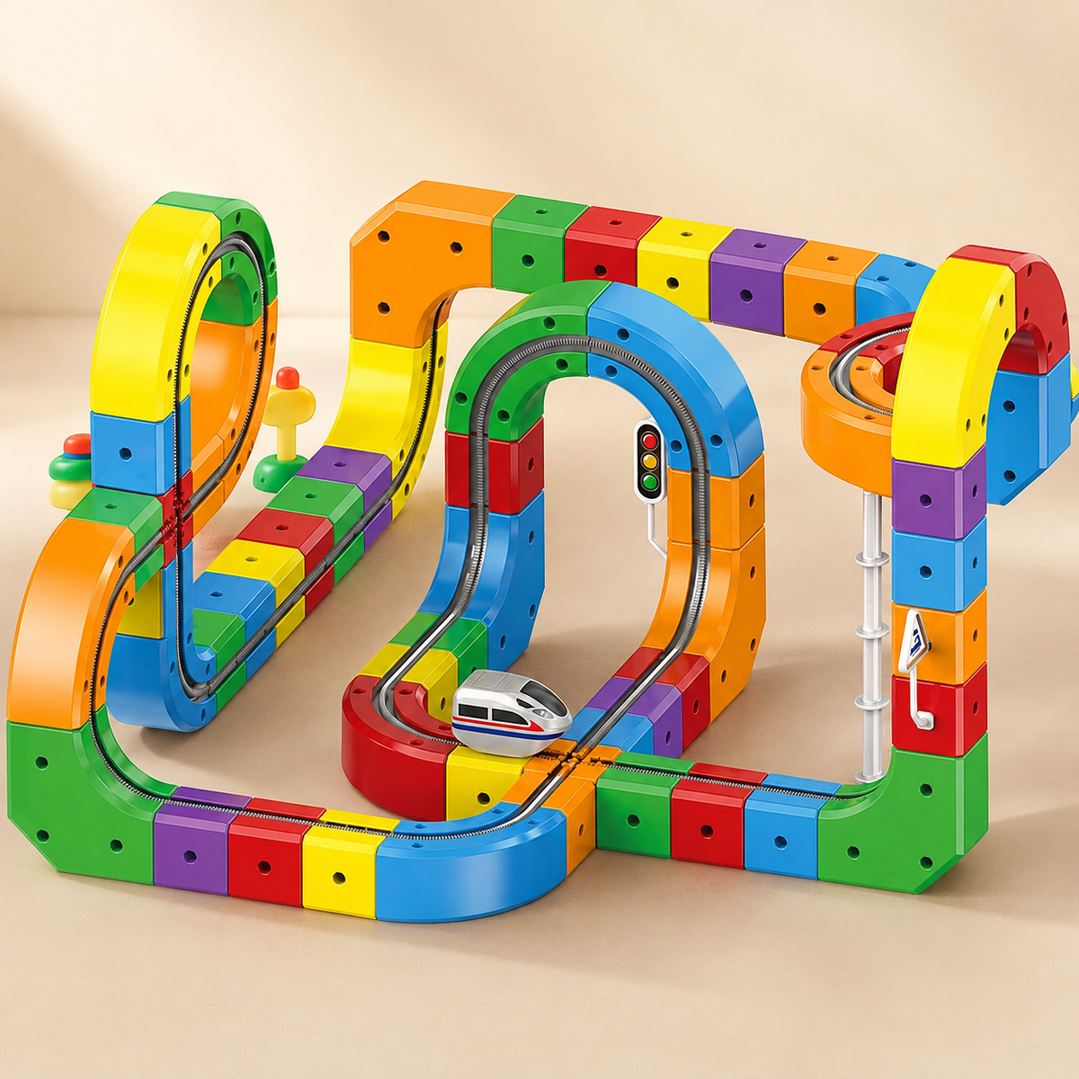 Magnetic gravity track car STEM race track toy by Playmora