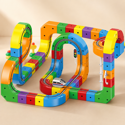 Magnetic gravity track car STEM race track toy by Playmora