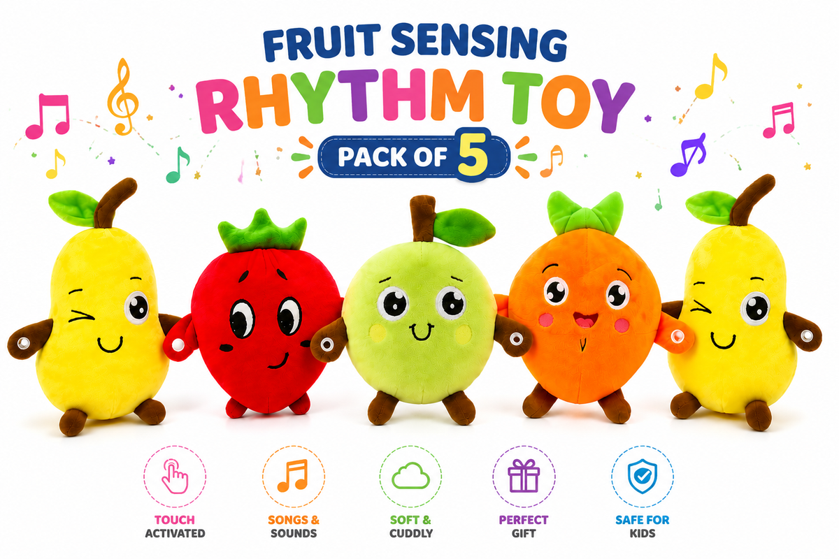Sensor Beat Interactive Fruit Plush Toy with Songs and Sounds