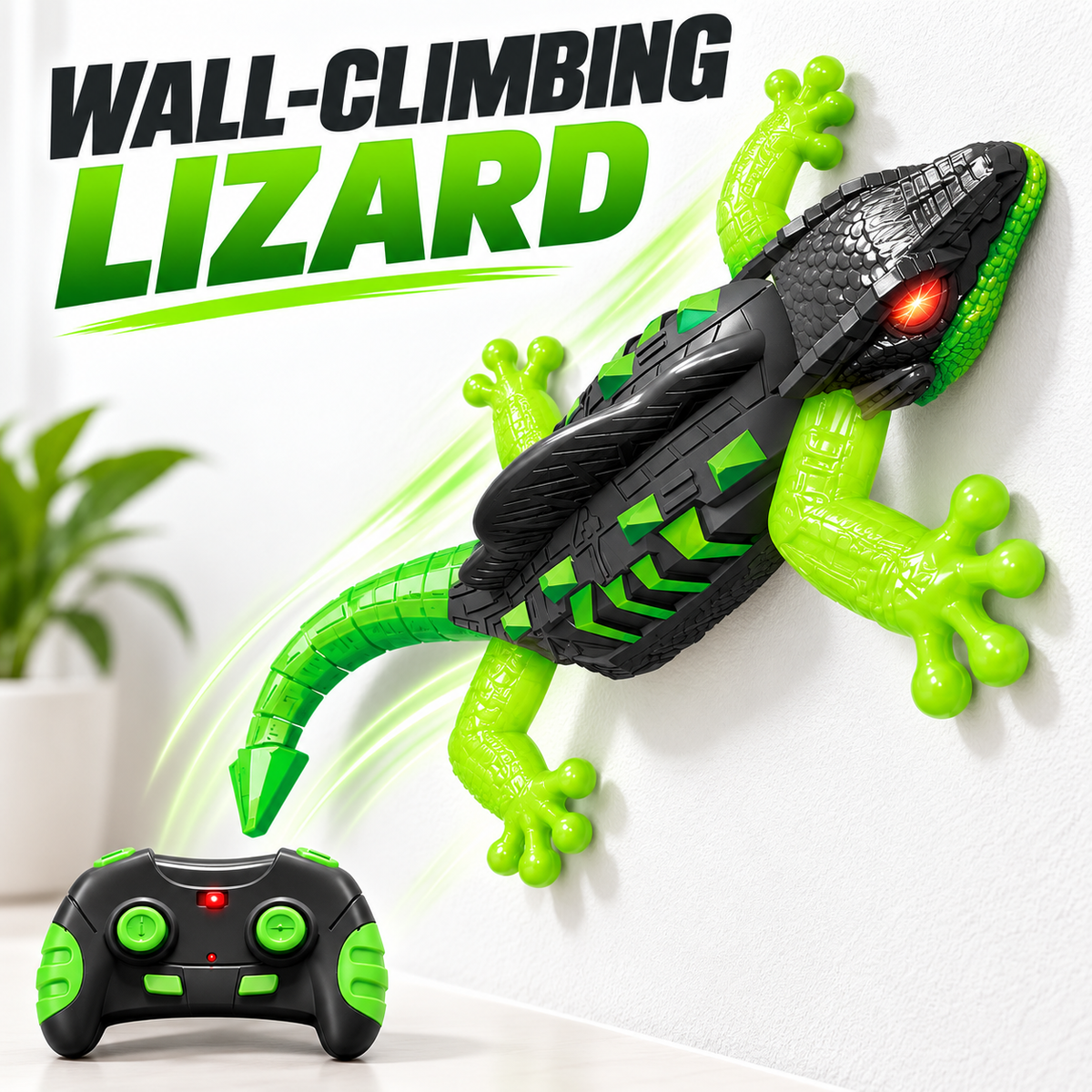 Remote control wall climbing lizard toy by Playmora