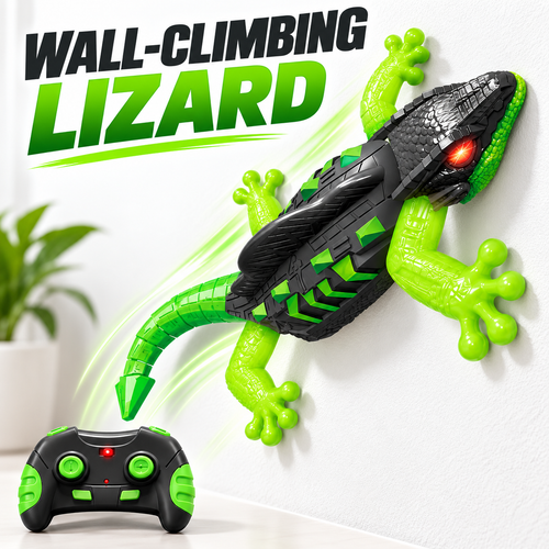 Remote control wall climbing lizard toy by Playmora