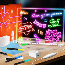 لوح رسم مضيء للأطفال LED، سبورة رسم قابلة لإعادة الاستخدام