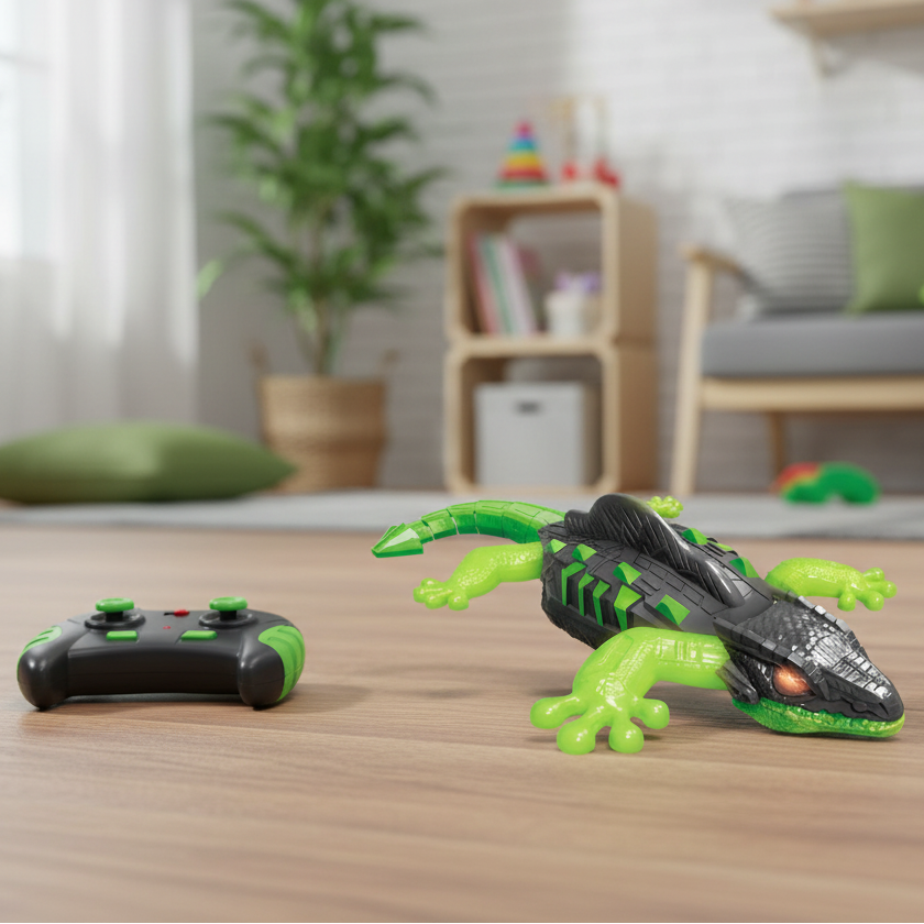 Remote control wall climbing lizard toy, view 4