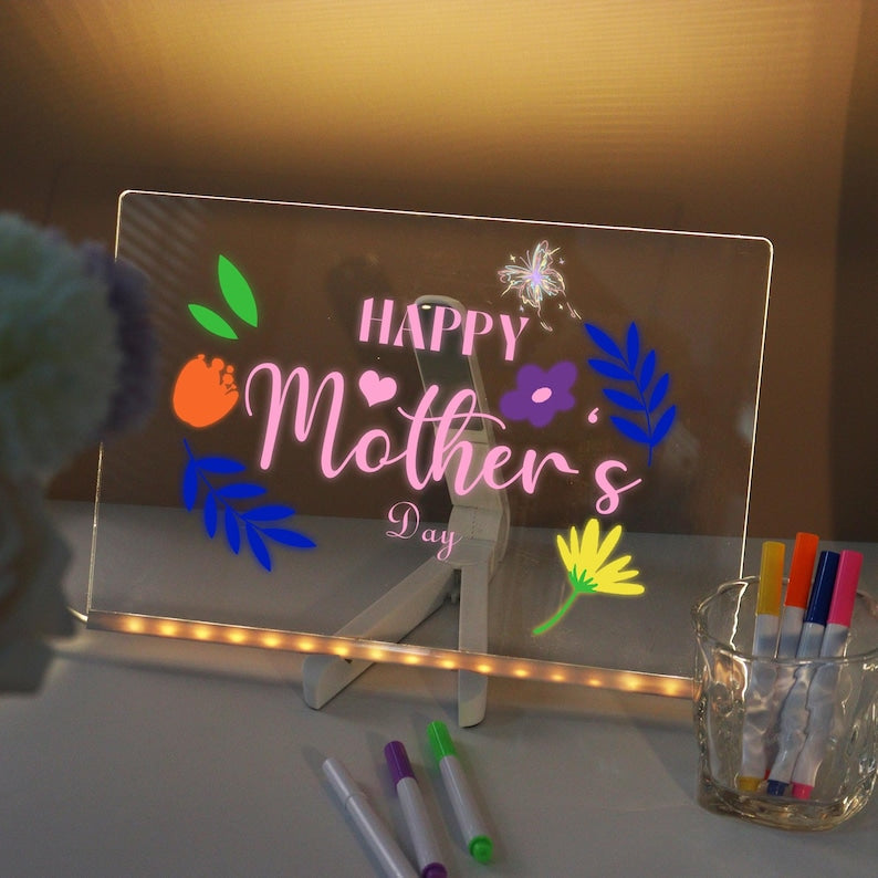 لوح رسم مضيء للأطفال LED، سبورة رسم قابلة لإعادة الاستخدام